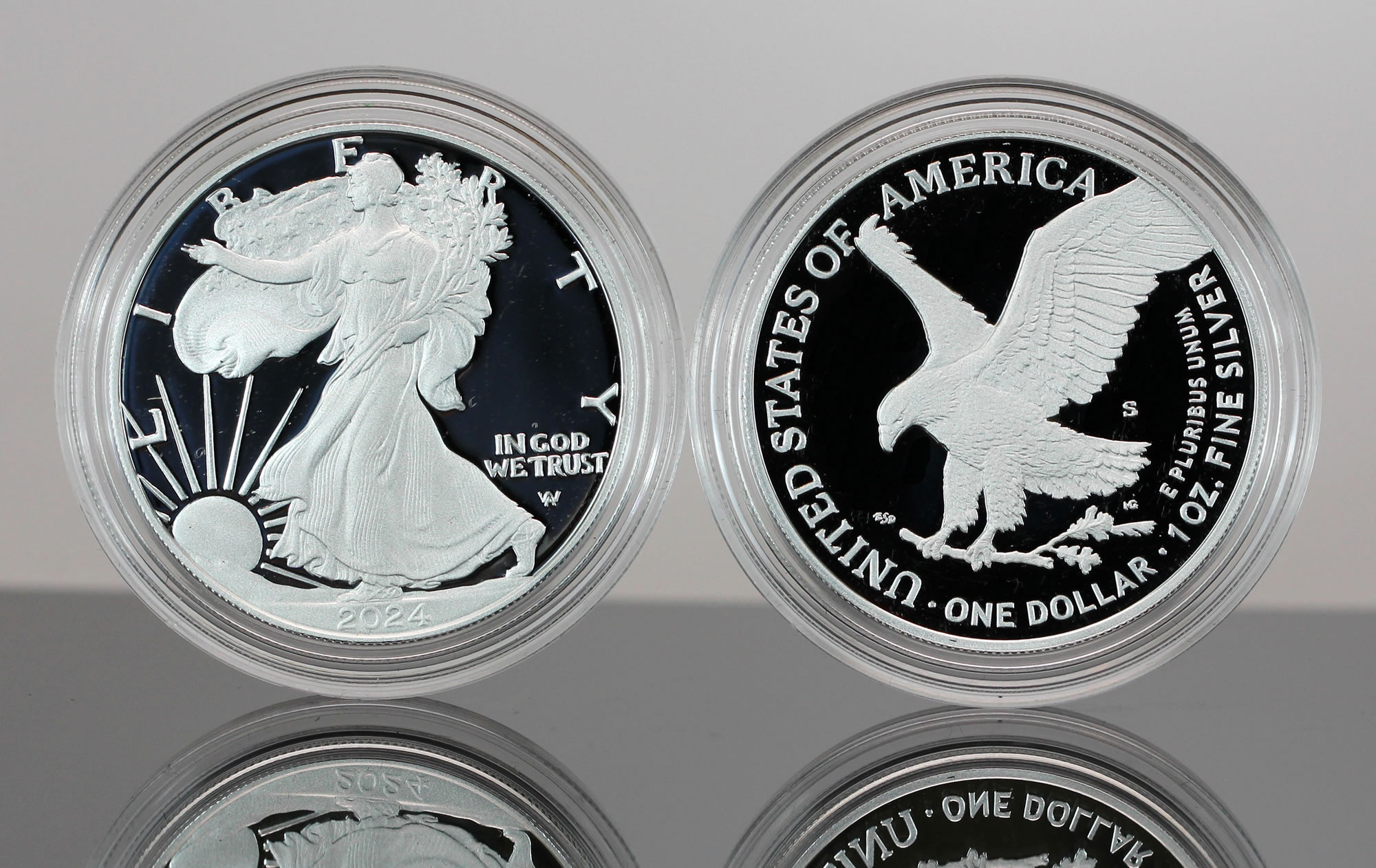 2024-S Proof issue: front and back reference views of one coin type