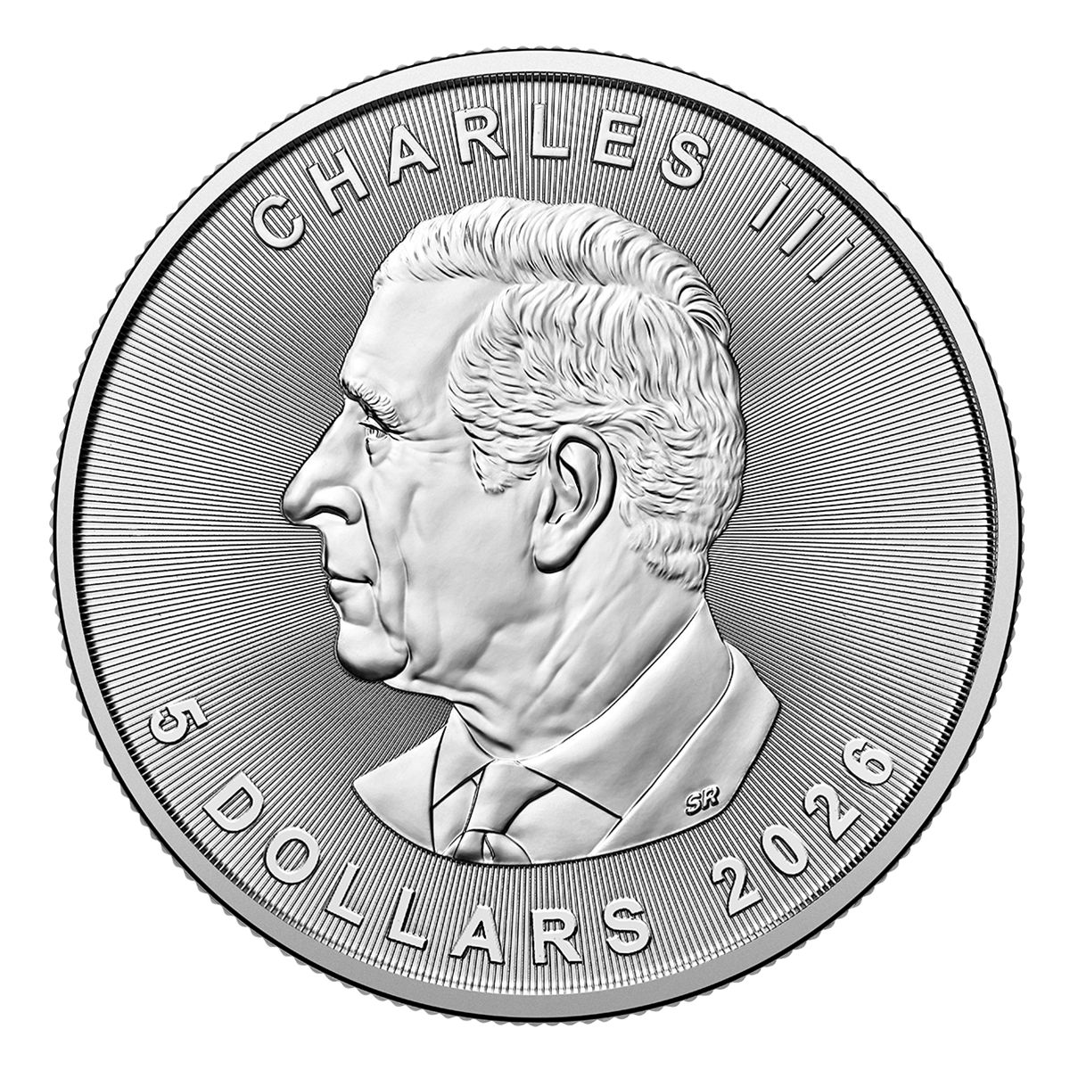 Silver Canadian Maple Leaf — front (obverse), representative 2026 image