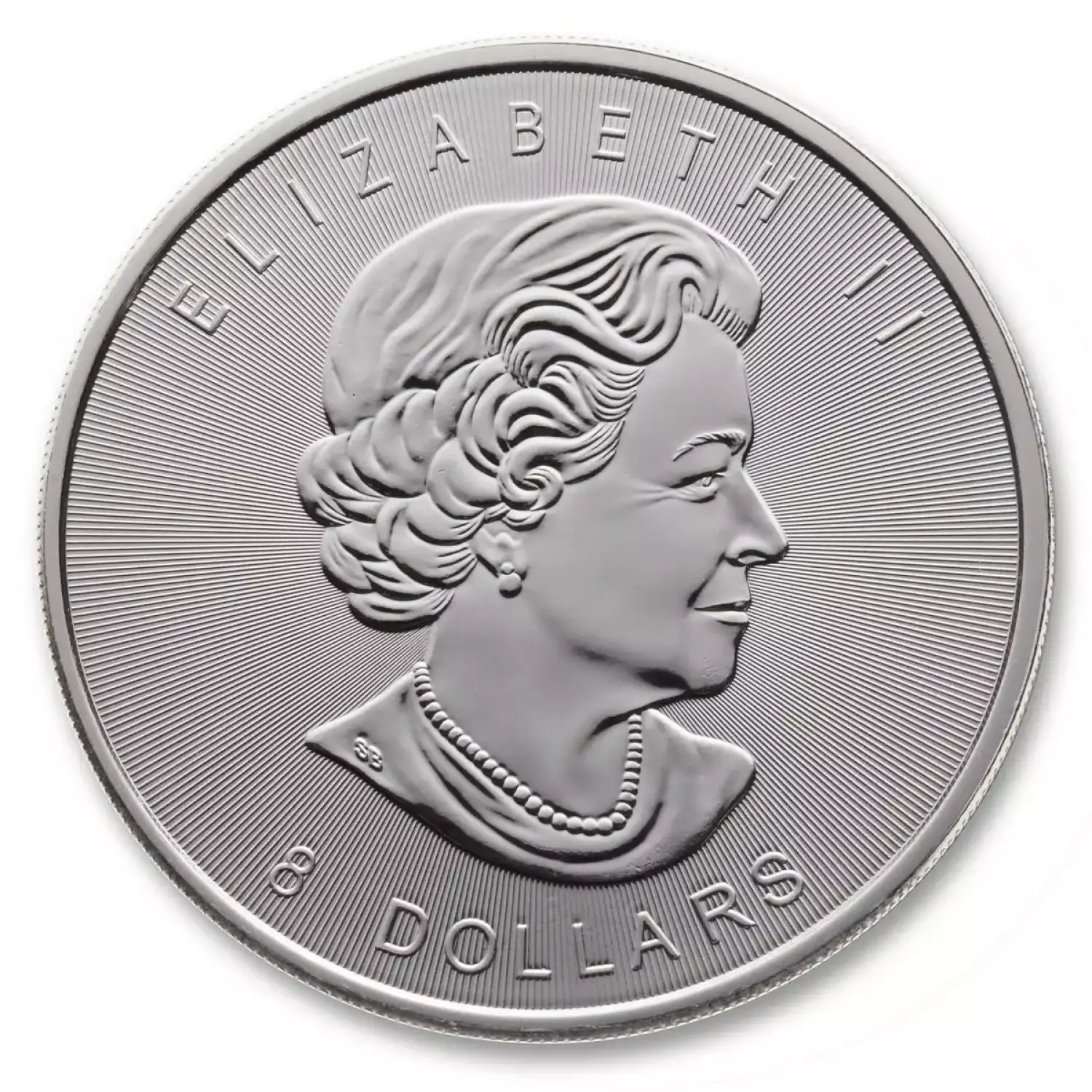 1.5 oz Silver Royal Canadian Mint Polar Bear — front (obverse), 2015 pictured issue; supplied year may vary