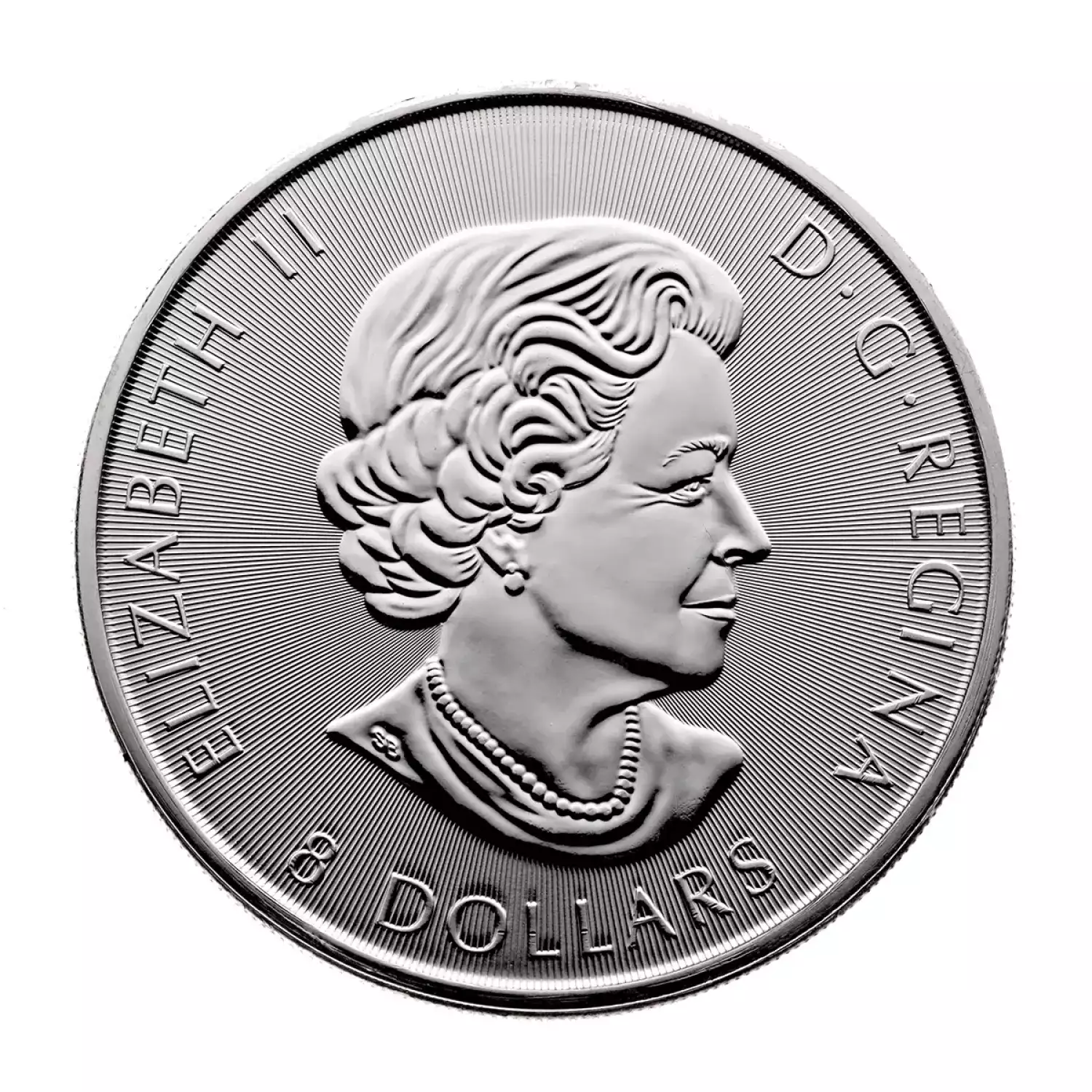 1.5 oz Silver Royal Canadian Mint Grizzly Bear — front (obverse), 2017 pictured issue; supplied year may vary