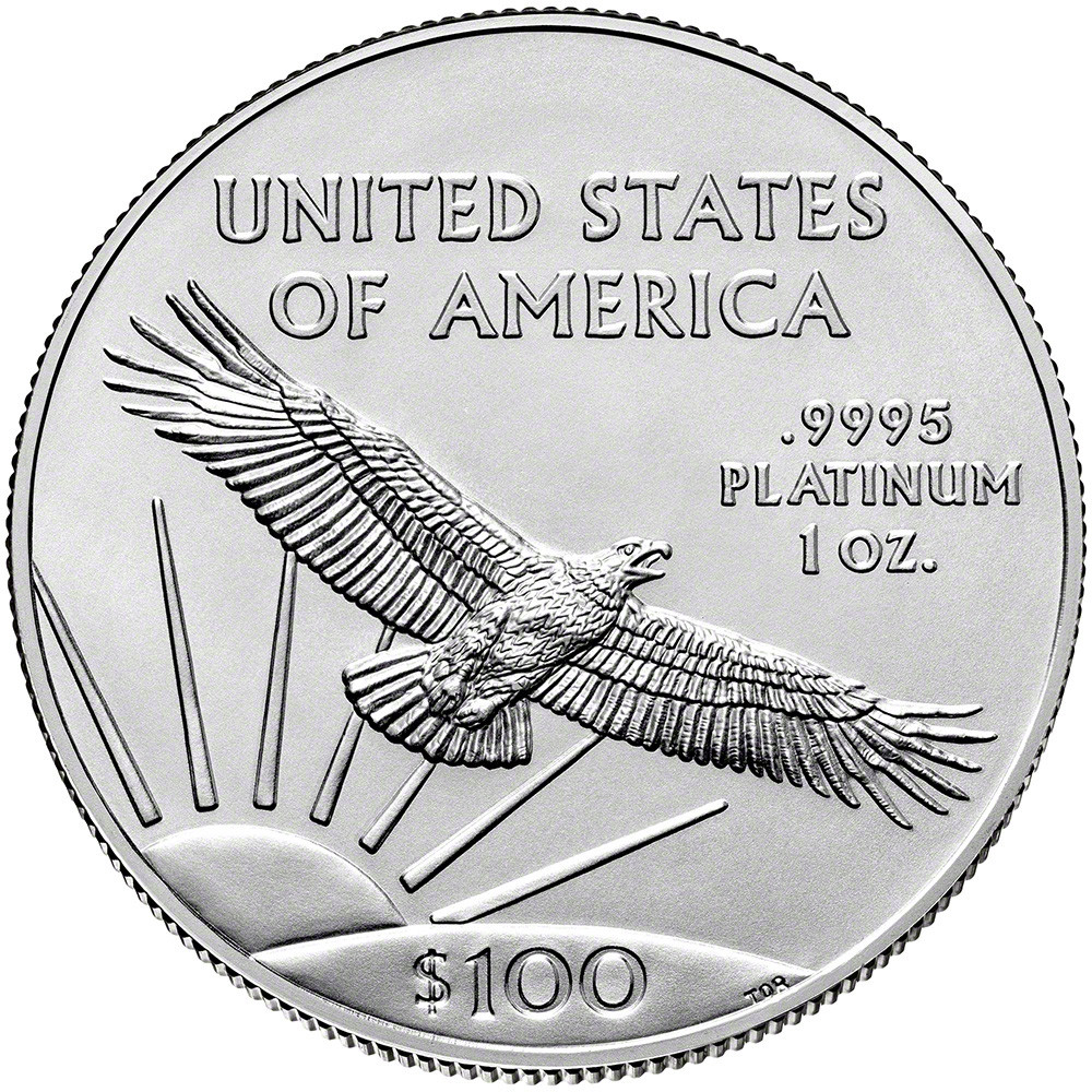 Platinum American Eagle — back (reverse), representative 2022 image