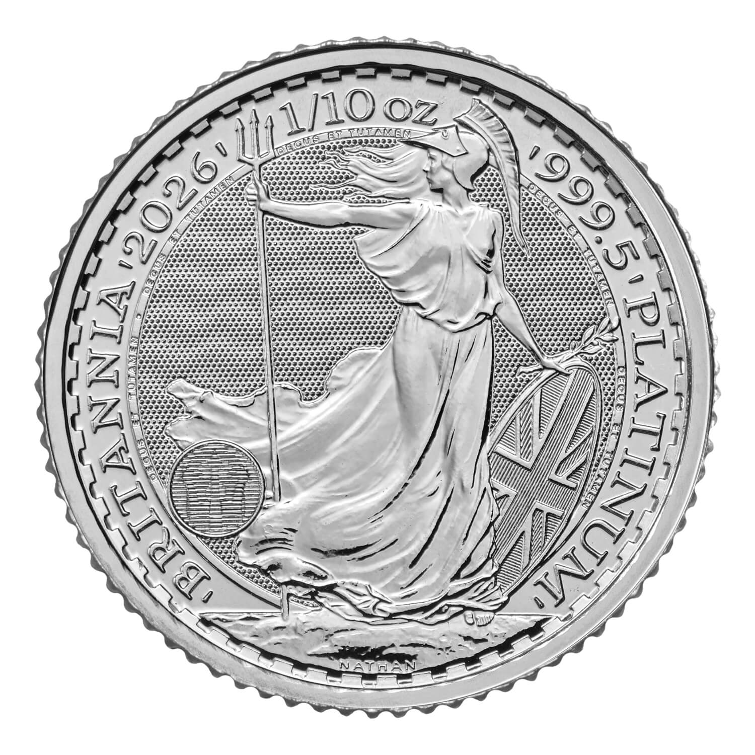 1/10 oz Platinum Britannia — real coin image