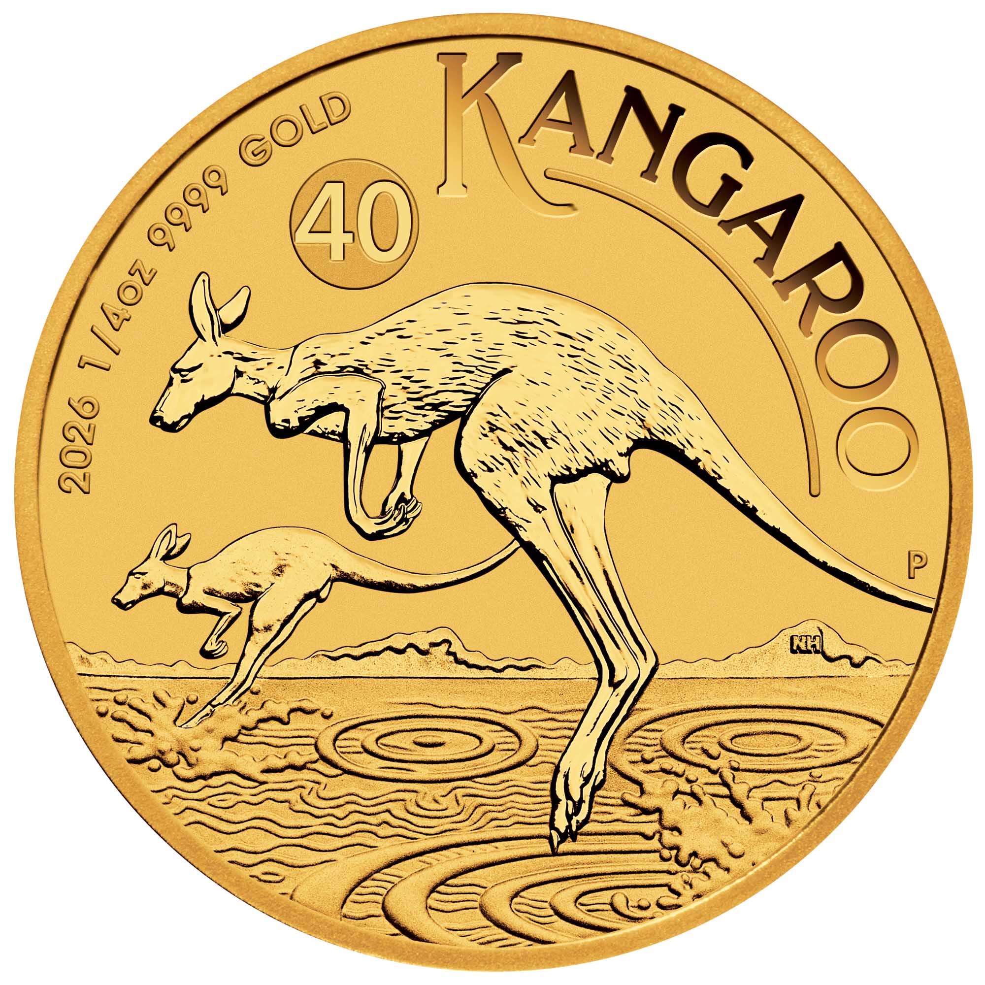2026 1/4 oz Gold Australian Kangaroo — reverse image
