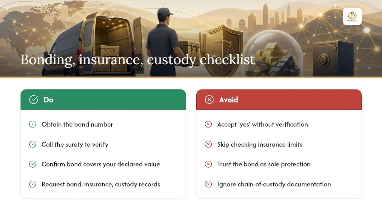 Why verified bonding and insured delivery matter more than most investors realize — overview diagram