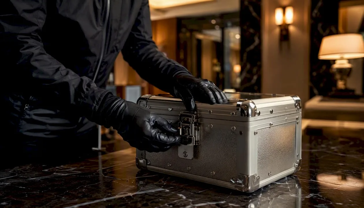 Courier locking security case for delivery