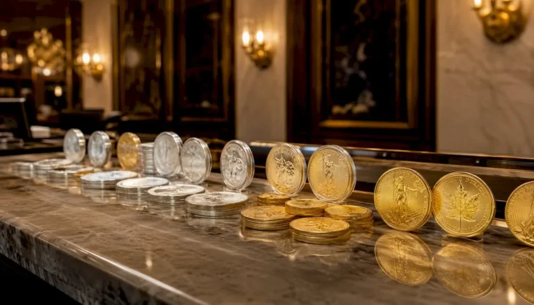Secure vault with gold bullion bars