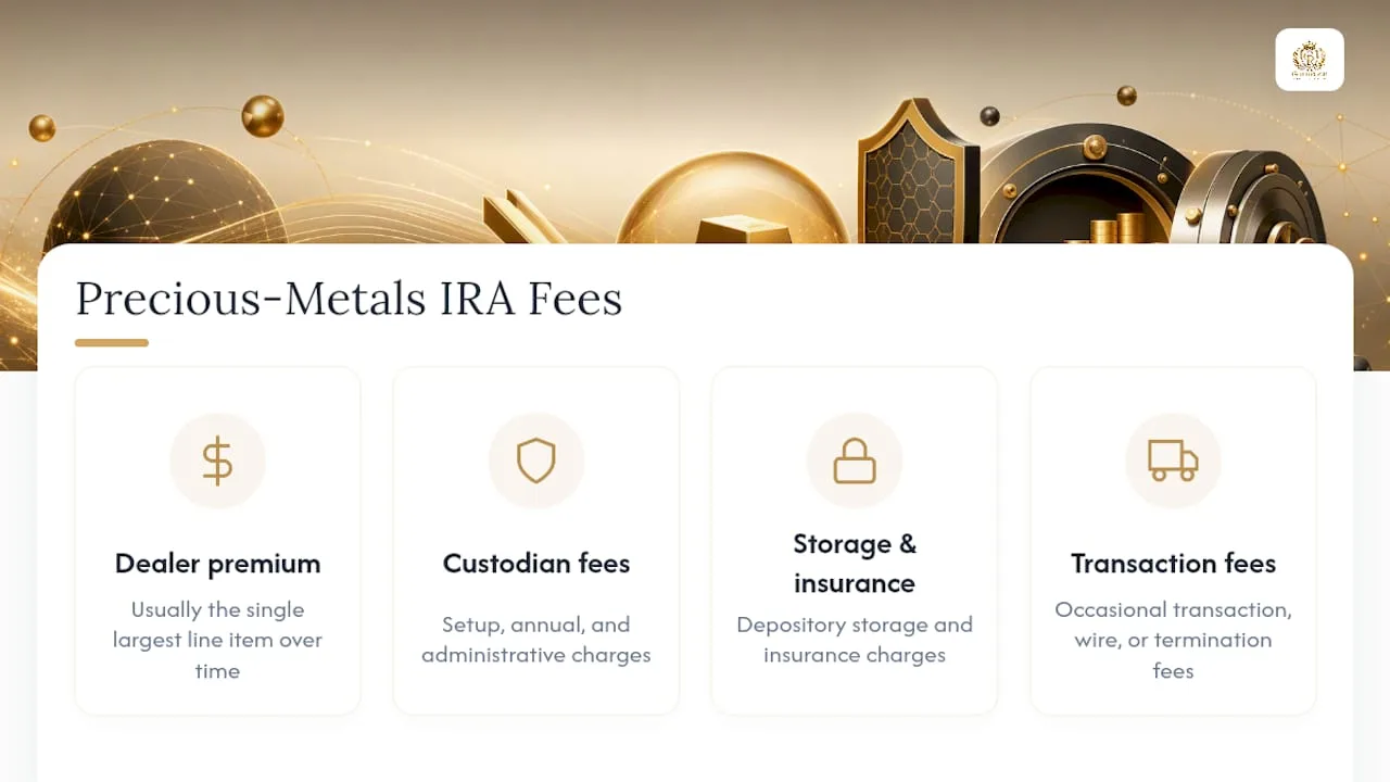 Diagram of gold IRA fee components