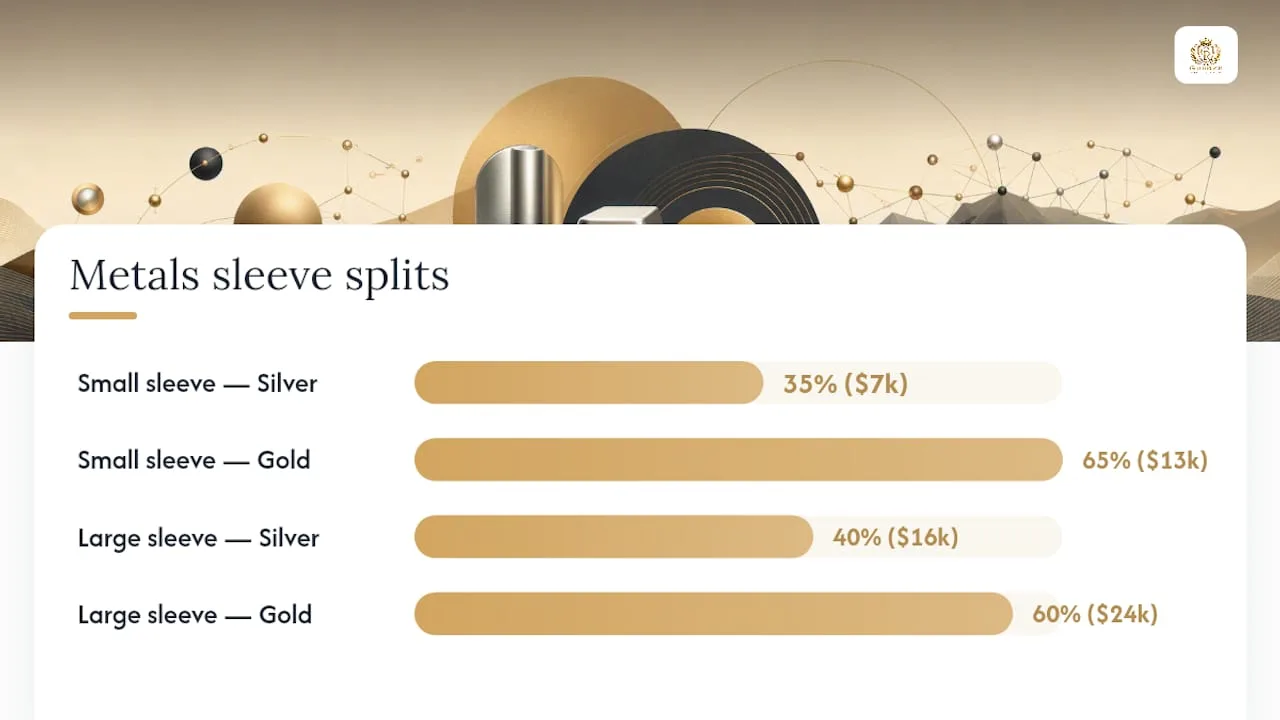 Diagram showing gold and silver allocation strategy