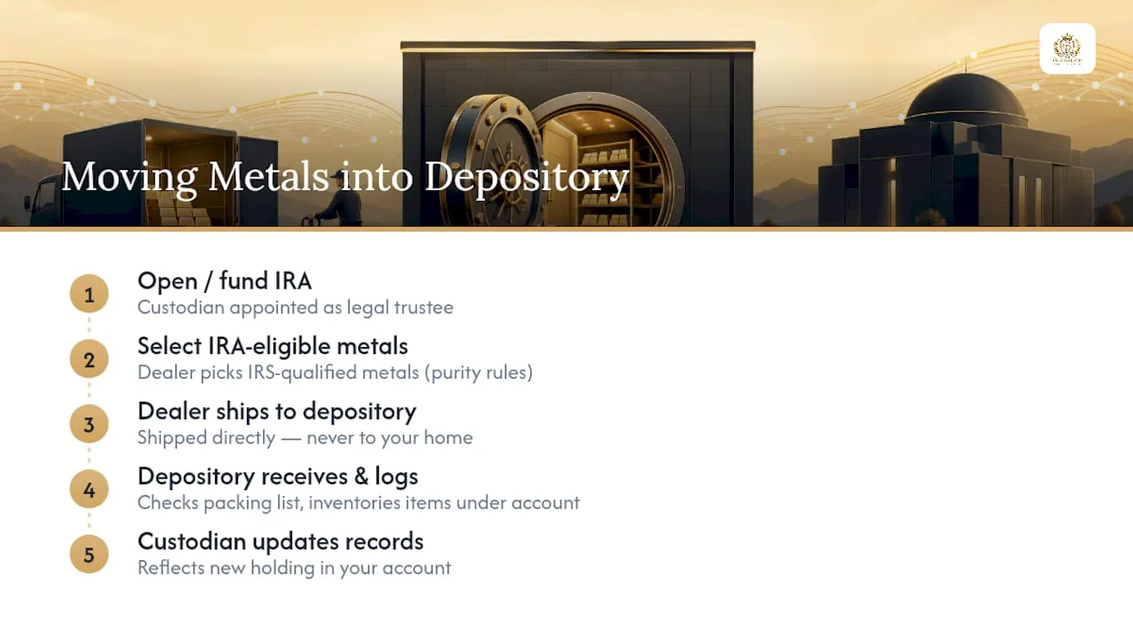 Steps moving IRA metals into approved storage