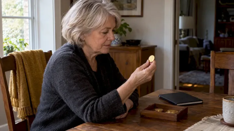 Retiree reviewing physical gold allocation