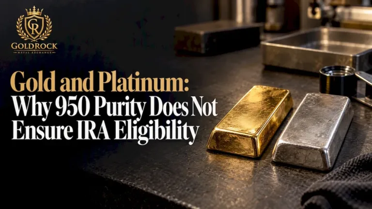 Gold and platinum bullion bars side by side
