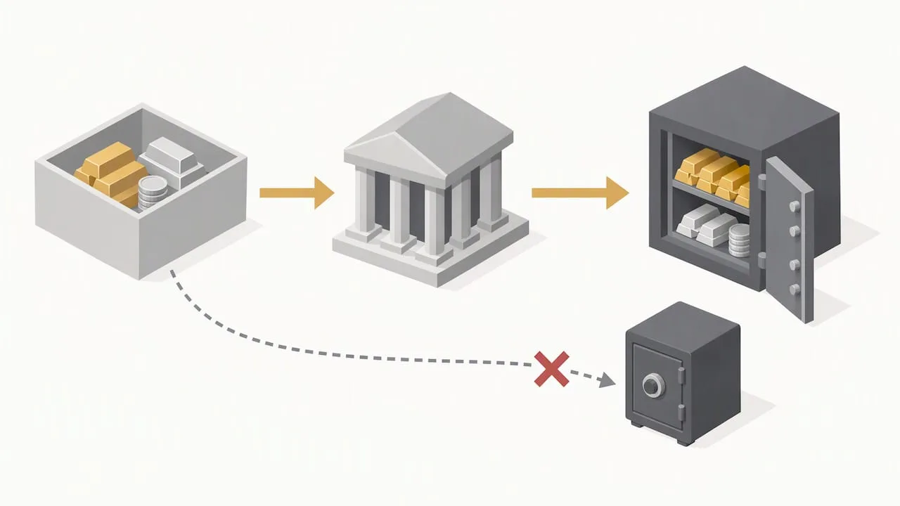 Custodian directing IRA metals to a depository