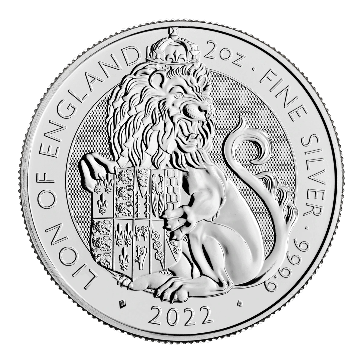 2022 2 oz Silver Tudor Beasts Lion of England — image