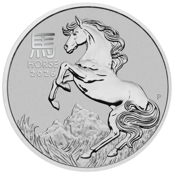 2026 1 oz Platinum Australian Lunar Horse — real coin image