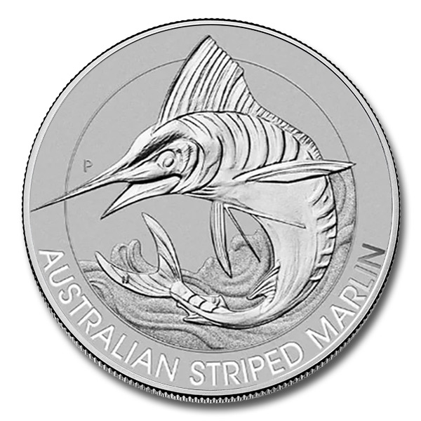 2020 1/3 oz Platinum Australian Striped Marlin — reverse image