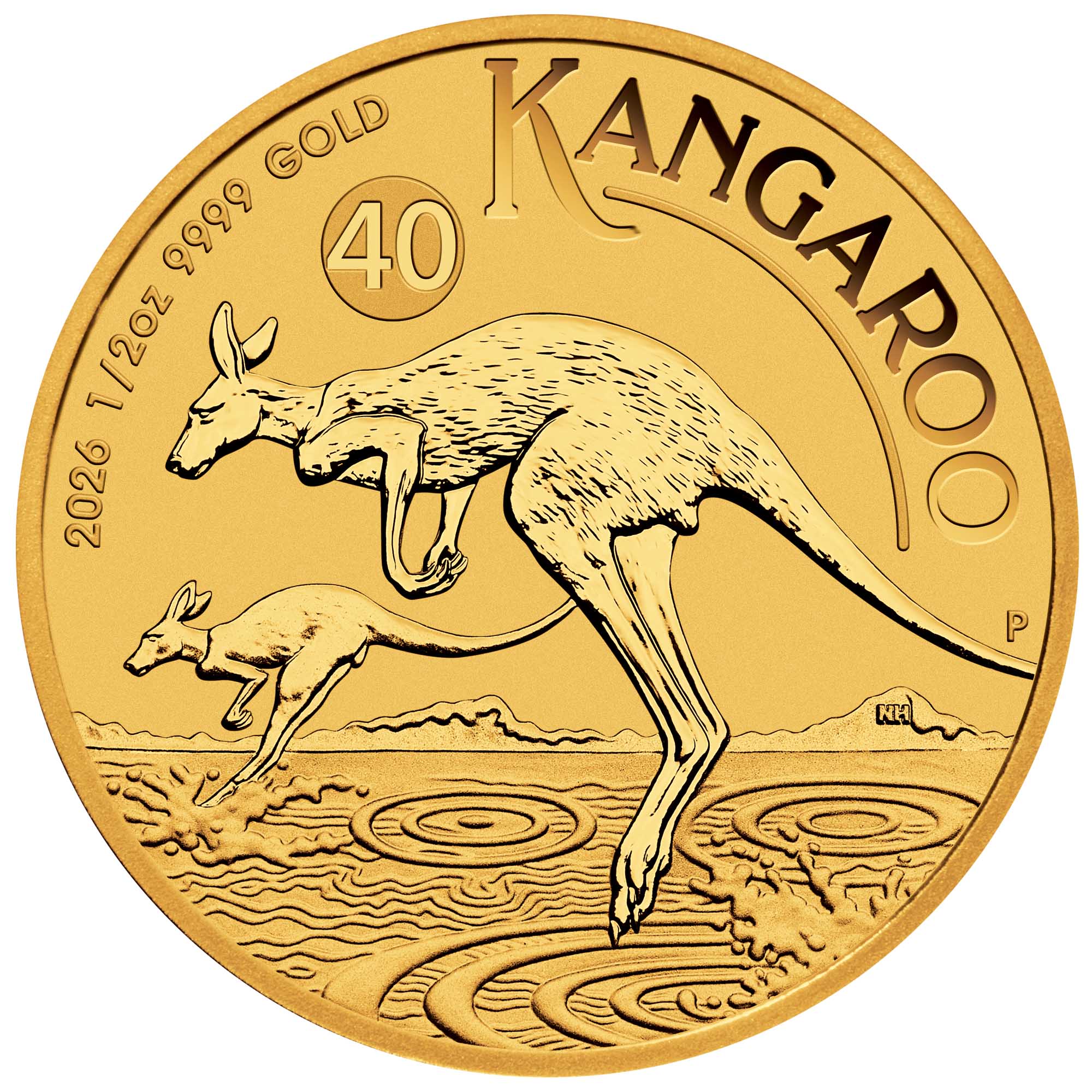 2026 1/2 oz Gold Australian Kangaroo — reverse image